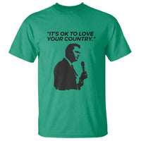 Patriotic Freedom Charlie Kirk Legacy T Shirt It’s OK to Love Your Country - Wonder Print Shop