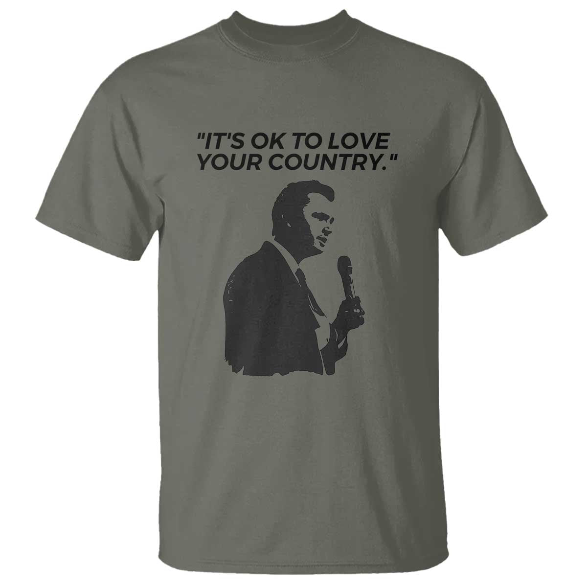 Patriotic Freedom Charlie Kirk Legacy T Shirt It’s OK to Love Your Country - Wonder Print Shop