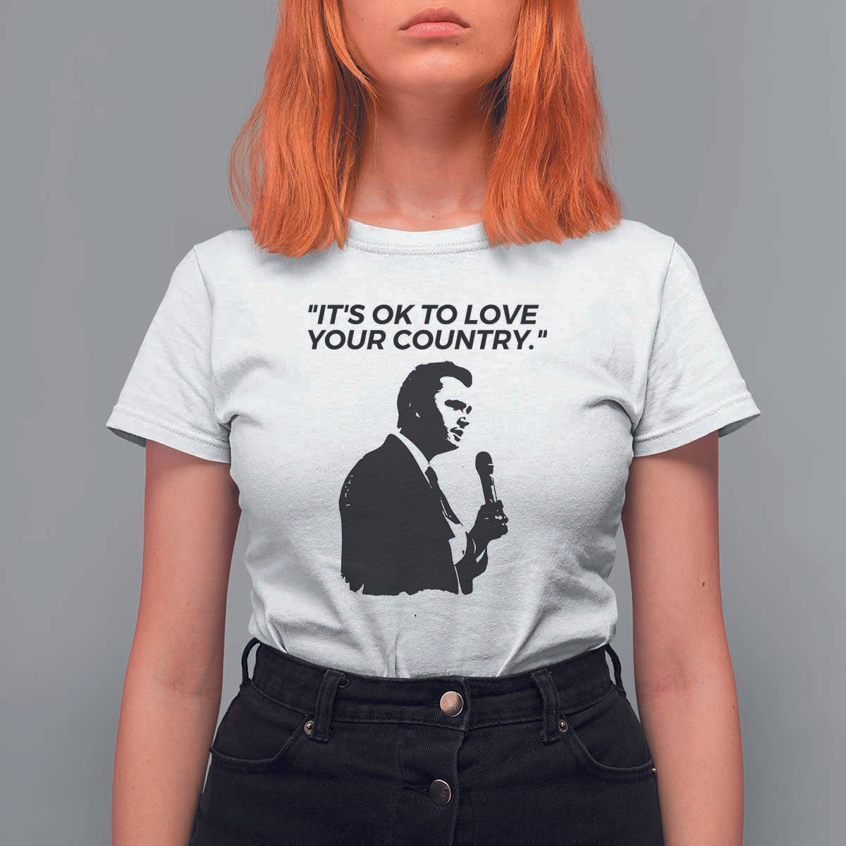 Patriotic Freedom Charlie Kirk Legacy T Shirt For Women It’s OK to Love Your Country - Wonder Print Shop