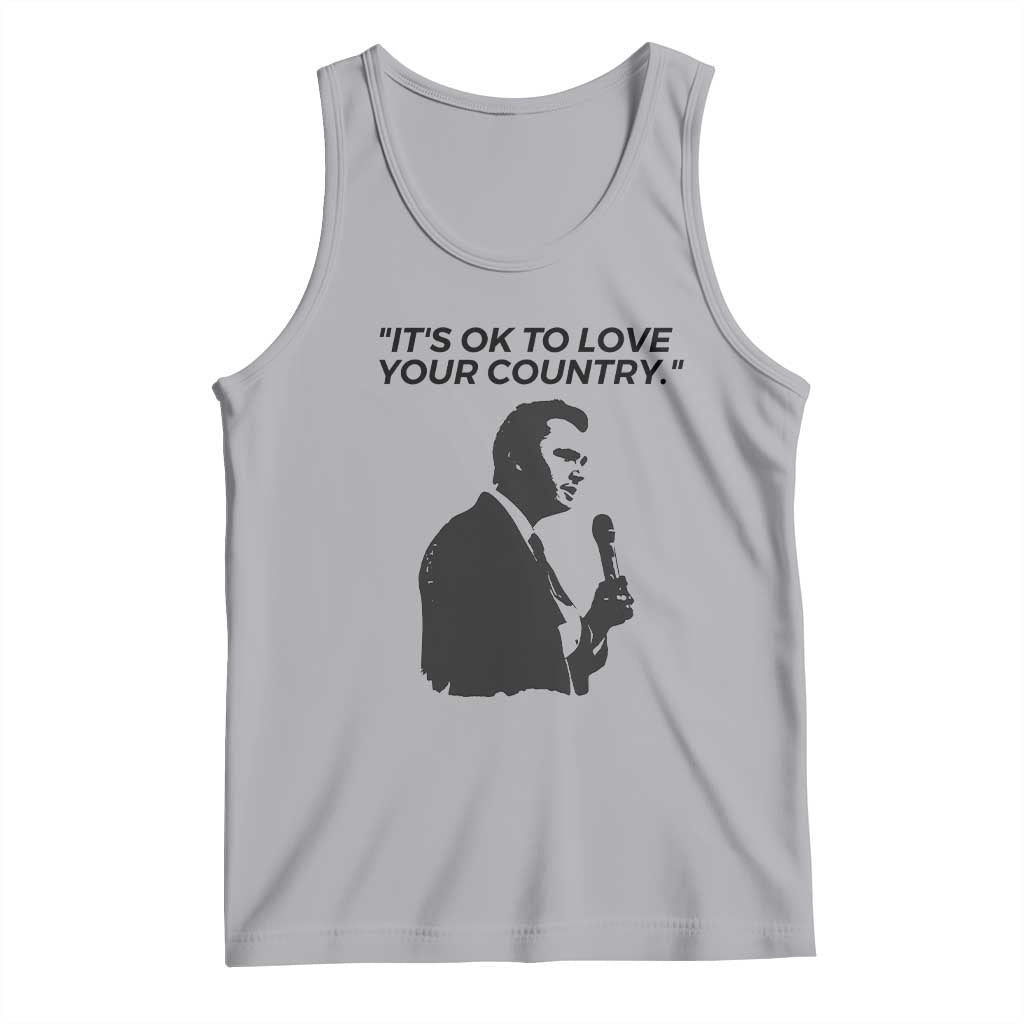 Patriotic Freedom Charlie Kirk Legacy Tank Top It’s OK to Love Your Country - Wonder Print Shop