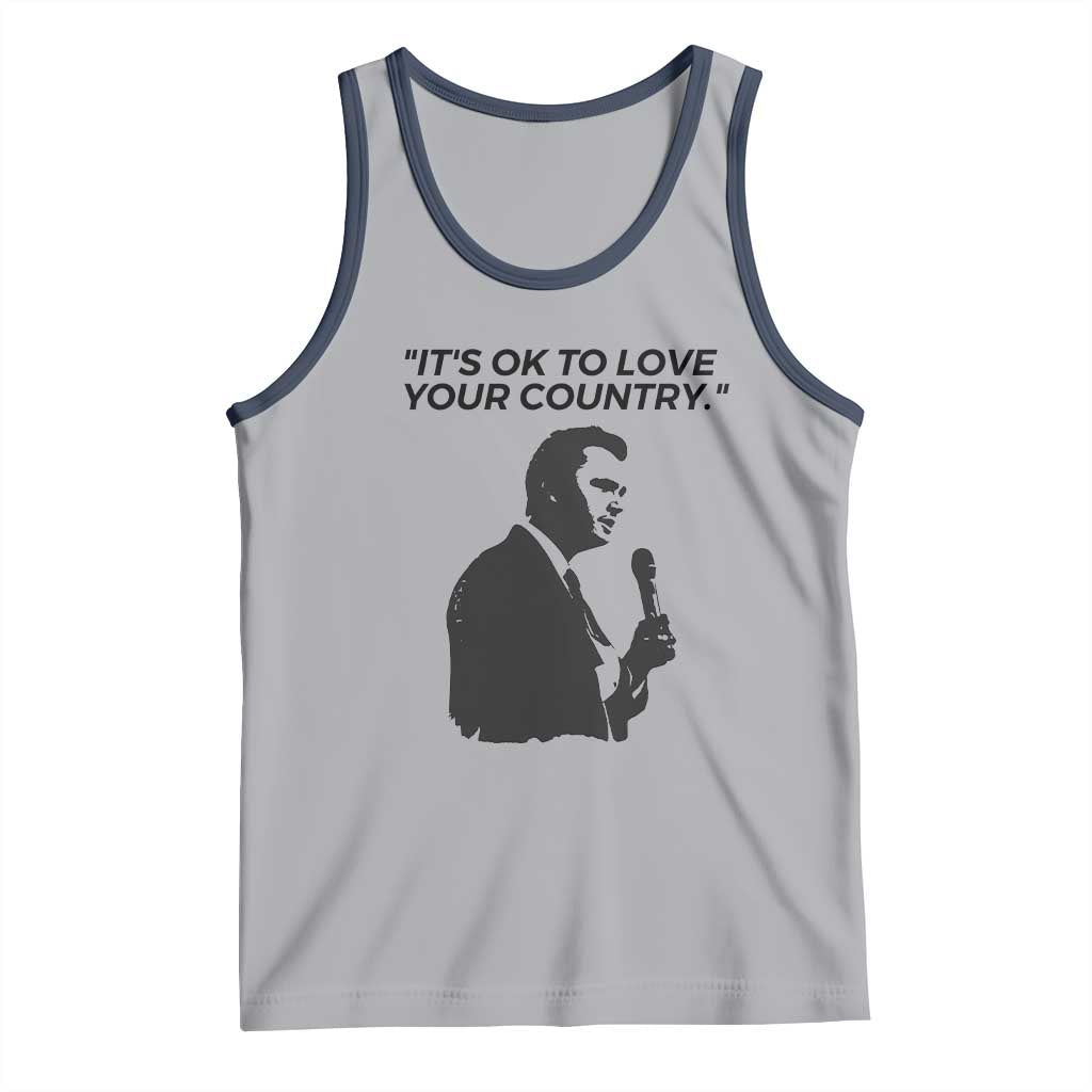 Patriotic Freedom Charlie Kirk Legacy Tank Top It’s OK to Love Your Country - Wonder Print Shop