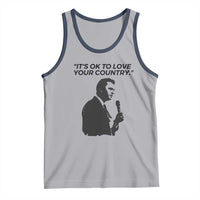Patriotic Freedom Charlie Kirk Legacy Tank Top It’s OK to Love Your Country - Wonder Print Shop