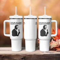 Patriotic Freedom Charlie Kirk Legacy Tumbler With Handle It’s OK to Love Your Country - Wonder Print Shop