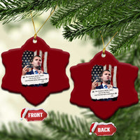 Patriotic Charlie Kirk Legacy Ceramic Ornament The Greatness of America Power of the People - Wonder Print Shop