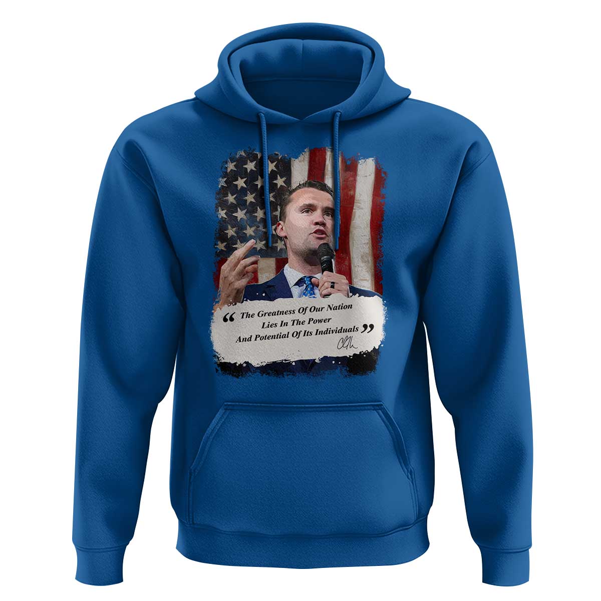 Patriotic Charlie Kirk Legacy Hoodie The Greatness of America Power of the People - Wonder Print Shop