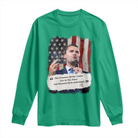 Patriotic Charlie Kirk Legacy Long Sleeve Shirt The Greatness of America Power of the People - Wonder Print Shop