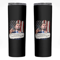 Patriotic Charlie Kirk Legacy Skinny Tumbler The Greatness of America Power of the People - Wonder Print Shop