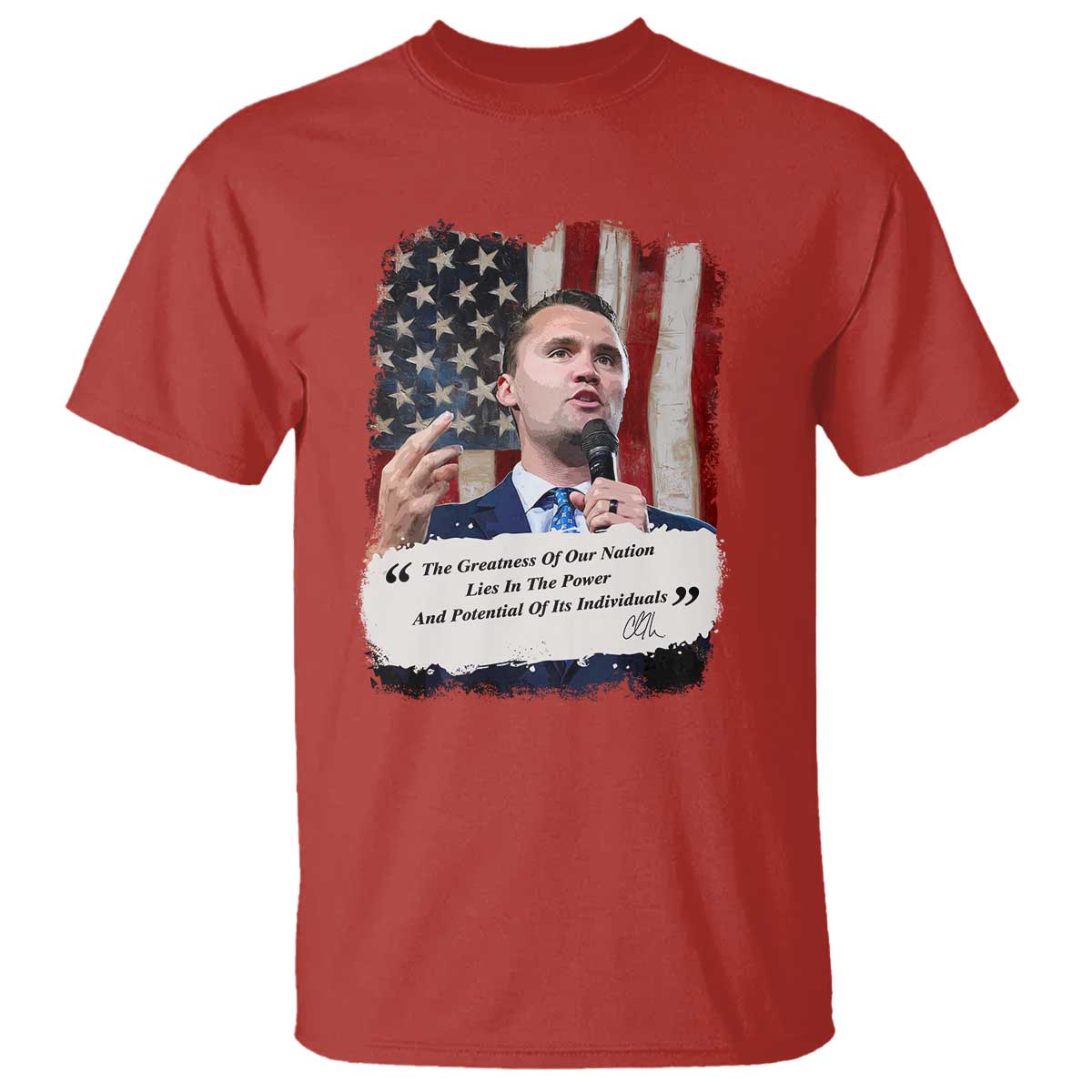 Patriotic Charlie Kirk Legacy T Shirt The Greatness of America Power of the People - Wonder Print Shop