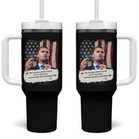Patriotic Charlie Kirk Legacy Tumbler With Handle The Greatness of America Power of the People - Wonder Print Shop