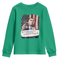 Patriotic Charlie Kirk Legacy Youth Sweatshirt The Greatness of America Power of the People - Wonder Print Shop