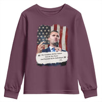 Patriotic Charlie Kirk Legacy Youth Sweatshirt The Greatness of America Power of the People - Wonder Print Shop