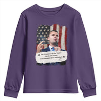 Patriotic Charlie Kirk Legacy Youth Sweatshirt The Greatness of America Power of the People - Wonder Print Shop