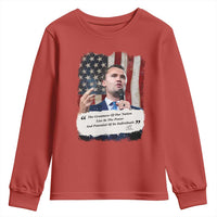 Patriotic Charlie Kirk Legacy Youth Sweatshirt The Greatness of America Power of the People - Wonder Print Shop