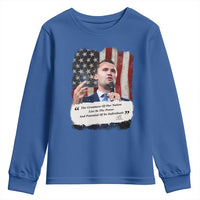 Patriotic Charlie Kirk Legacy Youth Sweatshirt The Greatness of America Power of the People - Wonder Print Shop