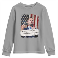 Patriotic Charlie Kirk Legacy Youth Sweatshirt The Greatness of America Power of the People - Wonder Print Shop