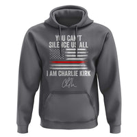 I Am Charlie Kirk Hoodie You Can’t Silence Us All Patriotic American Flag - Wonder Print Shop