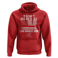 I Am Charlie Kirk Hoodie You Can’t Silence Us All Patriotic American Flag - Wonder Print Shop