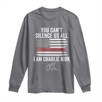 I Am Charlie Kirk Long Sleeve Shirt You Can’t Silence Us All Patriotic American Flag - Wonder Print Shop