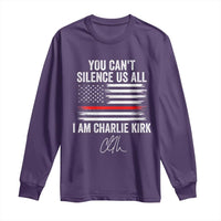 I Am Charlie Kirk Long Sleeve Shirt You Can’t Silence Us All Patriotic American Flag - Wonder Print Shop