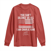 I Am Charlie Kirk Long Sleeve Shirt You Can’t Silence Us All Patriotic American Flag - Wonder Print Shop
