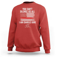 I Am Charlie Kirk Sweatshirt You Can’t Silence Us All Patriotic American Flag - Wonder Print Shop