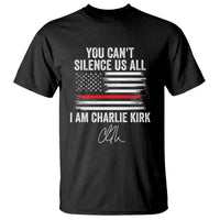 I Am Charlie Kirk T Shirt You Can’t Silence Us All Patriotic American Flag - Wonder Print Shop