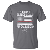I Am Charlie Kirk T Shirt You Can’t Silence Us All Patriotic American Flag - Wonder Print Shop