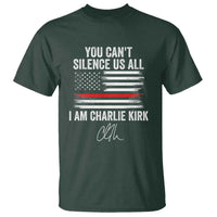 I Am Charlie Kirk T Shirt You Can’t Silence Us All Patriotic American Flag - Wonder Print Shop