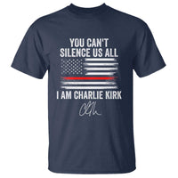 I Am Charlie Kirk T Shirt You Can’t Silence Us All Patriotic American Flag - Wonder Print Shop