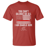 I Am Charlie Kirk T Shirt You Can’t Silence Us All Patriotic American Flag - Wonder Print Shop