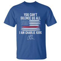 I Am Charlie Kirk T Shirt You Can’t Silence Us All Patriotic American Flag - Wonder Print Shop