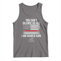 I Am Charlie Kirk Tank Top You Can’t Silence Us All Patriotic American Flag - Wonder Print Shop