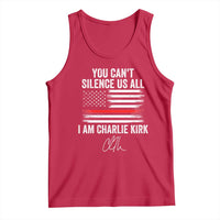 I Am Charlie Kirk Tank Top You Can’t Silence Us All Patriotic American Flag - Wonder Print Shop