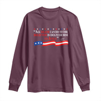Patriotic Christian Faith Long Sleeve Shirt All Death Can Do Is Deliver Him to Jesus - Wonder Print Shop