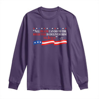 Patriotic Christian Faith Long Sleeve Shirt All Death Can Do Is Deliver Him to Jesus - Wonder Print Shop