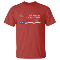 Patriotic Christian Faith T Shirt All Death Can Do Is Deliver Him to Jesus - Wonder Print Shop