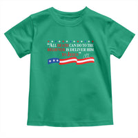 Patriotic Christian Faith Toddler T Shirt All Death Can Do Is Deliver Him to Jesus - Wonder Print Shop