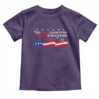 Patriotic Christian Faith Toddler T Shirt All Death Can Do Is Deliver Him to Jesus - Wonder Print Shop
