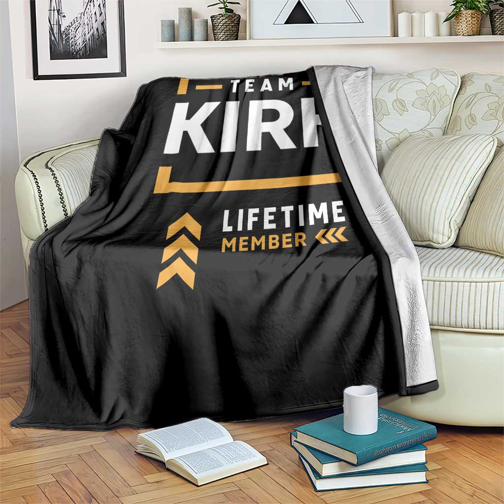 Team Kirk Lifetime Member Throw Blanket American True Patriot Support - Wonder Print Shop