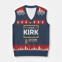 Team Kirk Lifetime Member V-Neck Knit Sweater Vest American True Patriot Support - Wonder Print Shop