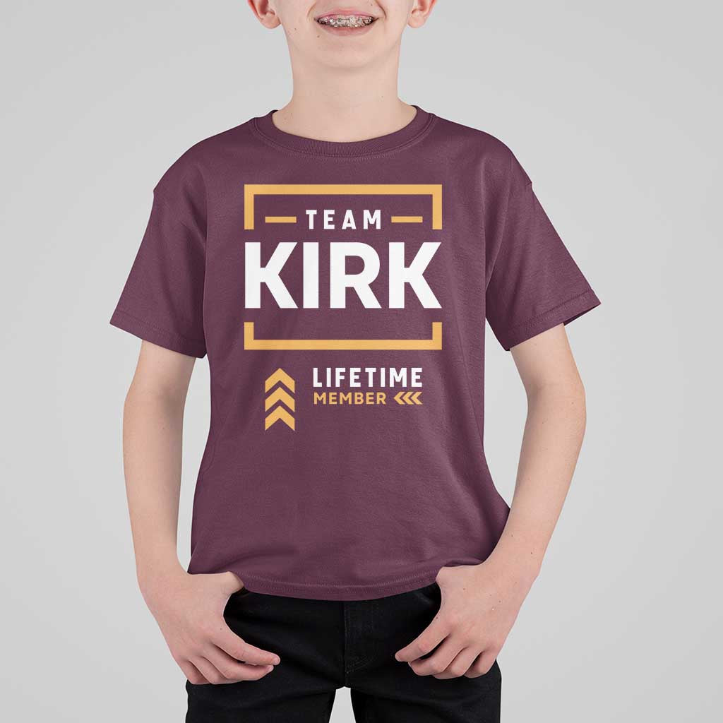 Team Kirk Lifetime Member T Shirt For Kid American True Patriot Support - Wonder Print Shop