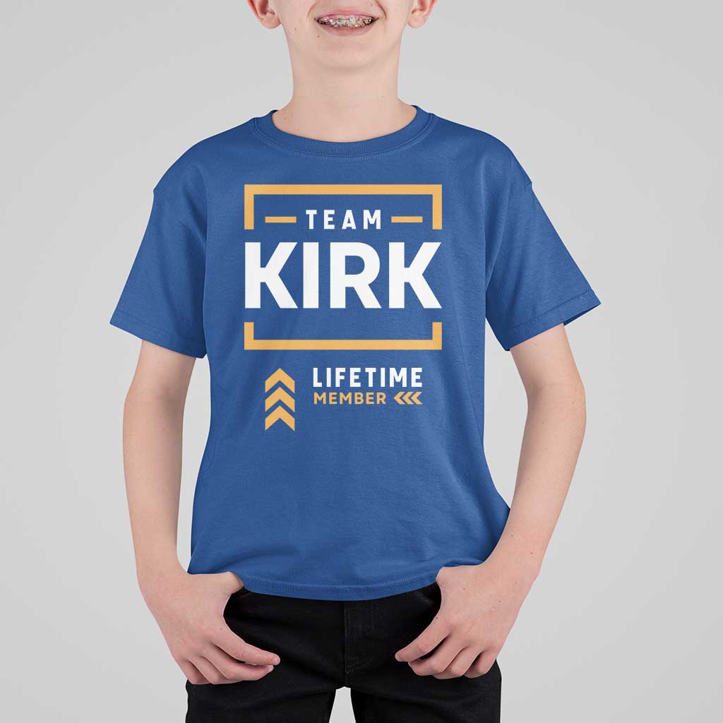 Team Kirk Lifetime Member T Shirt For Kid American True Patriot Support - Wonder Print Shop