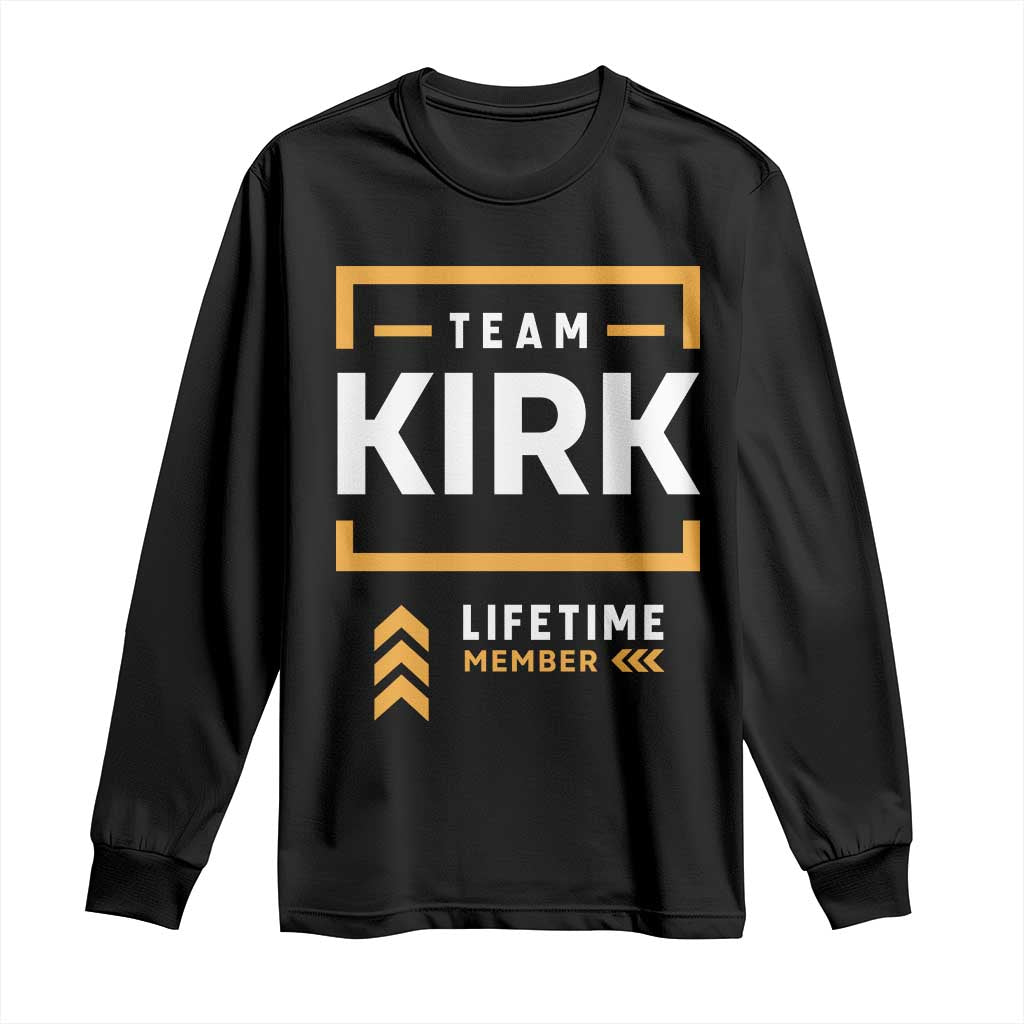 Team Kirk Lifetime Member Long Sleeve Shirt American True Patriot Support - Wonder Print Shop