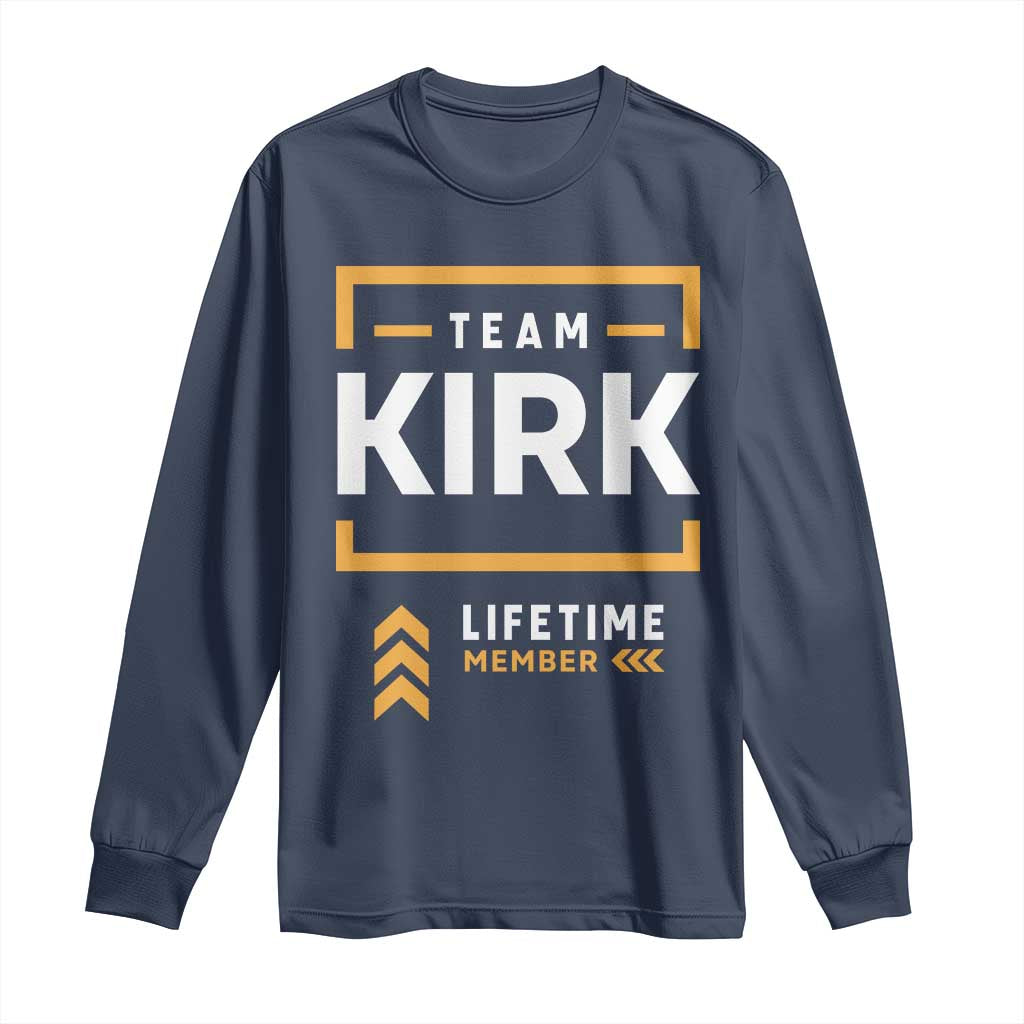 Team Kirk Lifetime Member Long Sleeve Shirt American True Patriot Support - Wonder Print Shop
