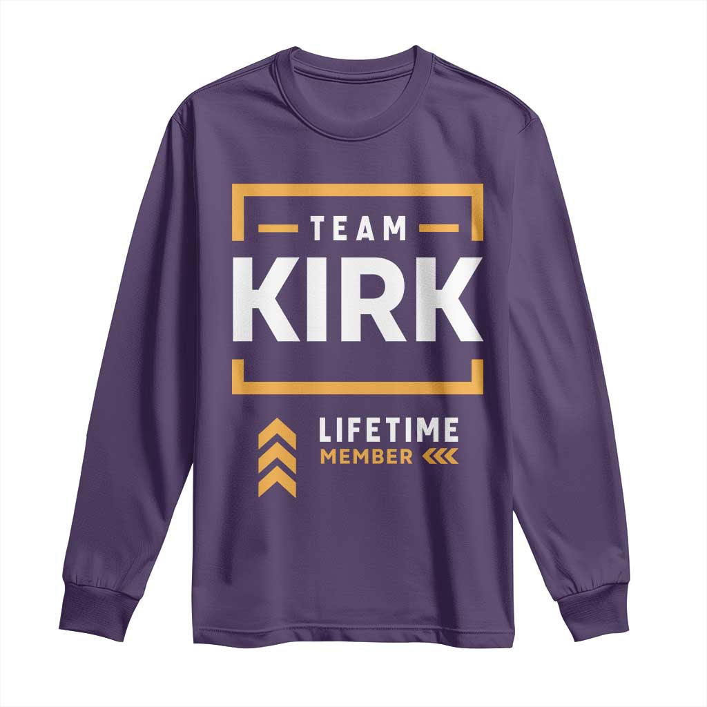Team Kirk Lifetime Member Long Sleeve Shirt American True Patriot Support - Wonder Print Shop