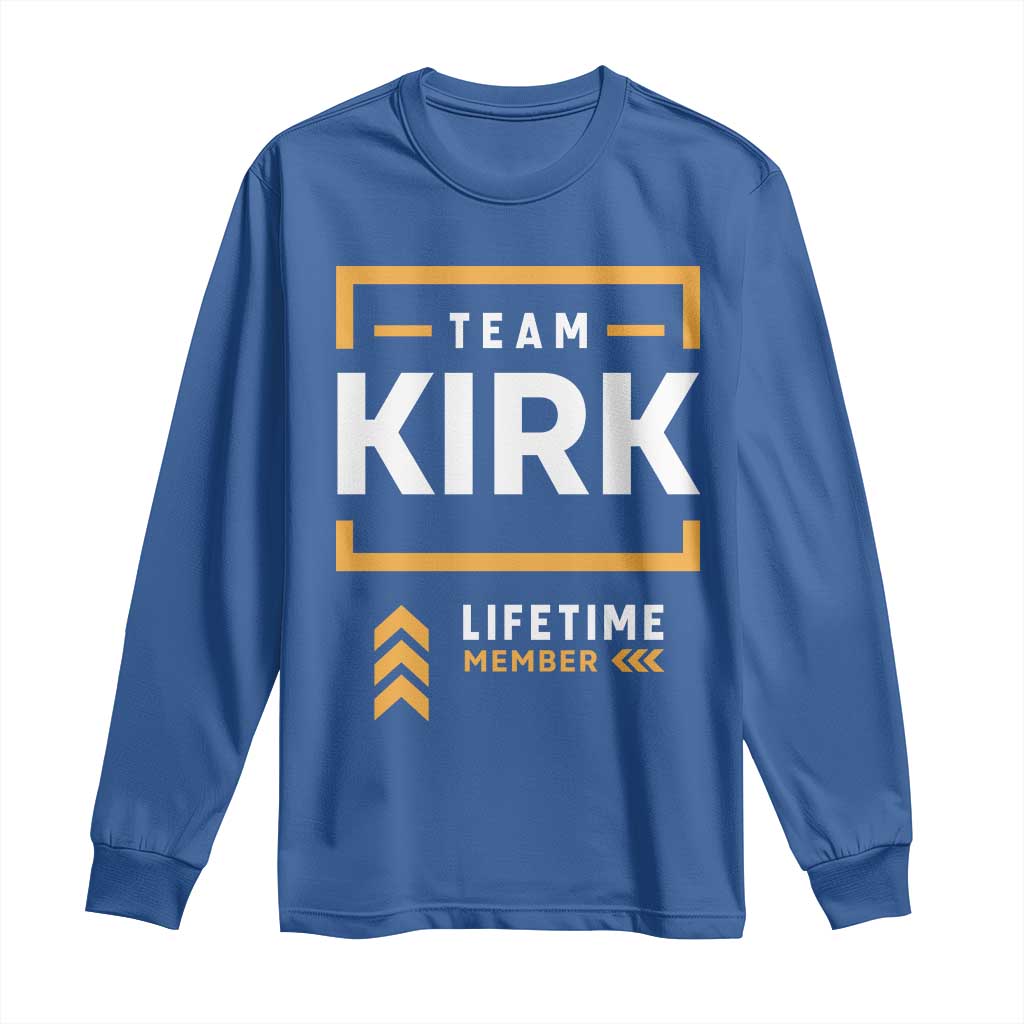 Team Kirk Lifetime Member Long Sleeve Shirt American True Patriot Support - Wonder Print Shop