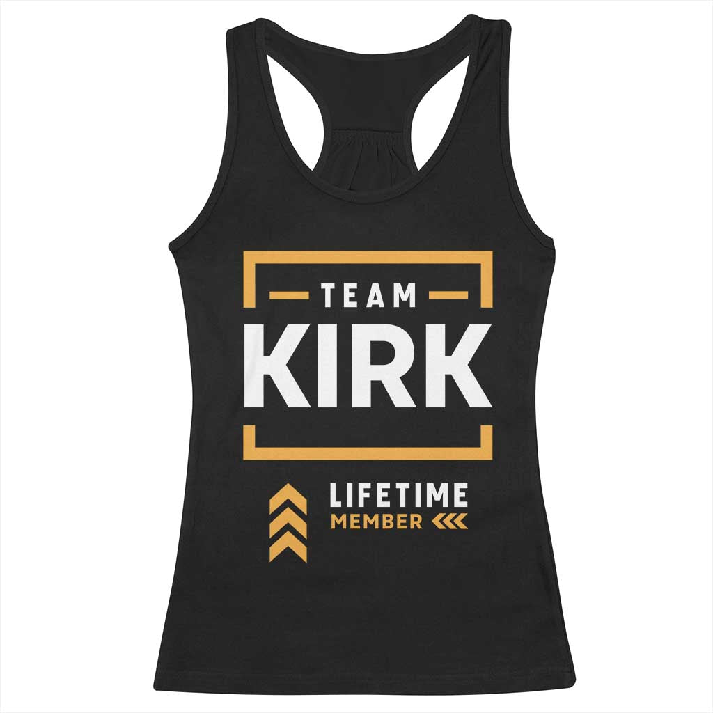 Team Kirk Lifetime Member Racerback Tank Top American True Patriot Support - Wonder Print Shop
