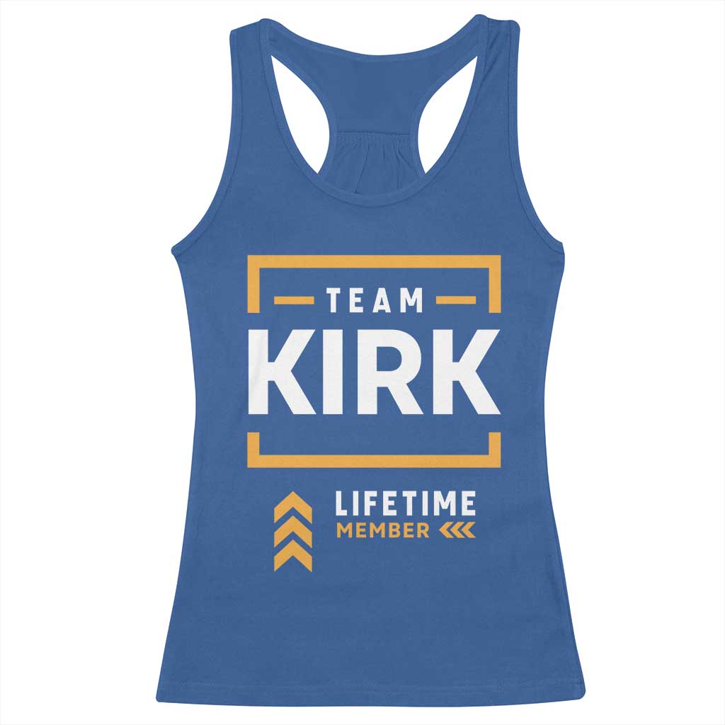 Team Kirk Lifetime Member Racerback Tank Top American True Patriot Support - Wonder Print Shop
