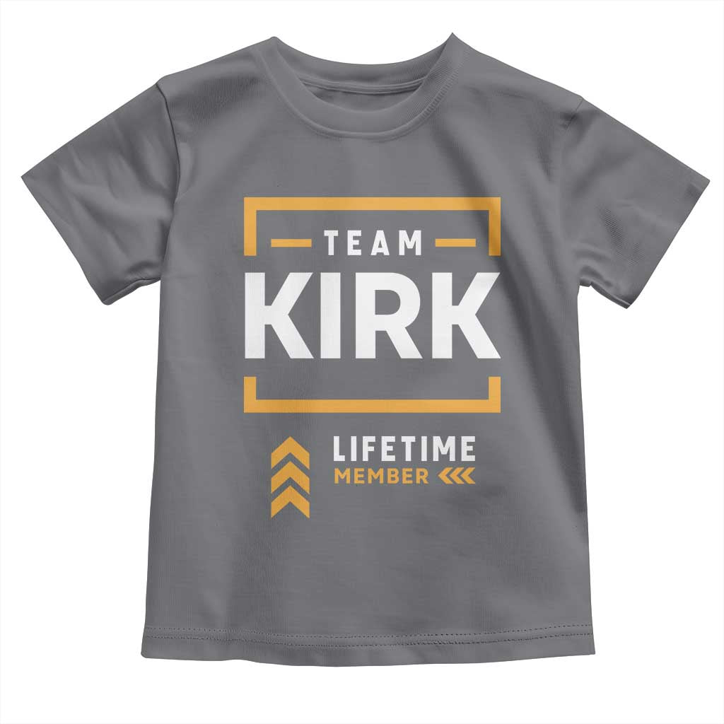 Team Kirk Lifetime Member Toddler T Shirt American True Patriot Support - Wonder Print Shop