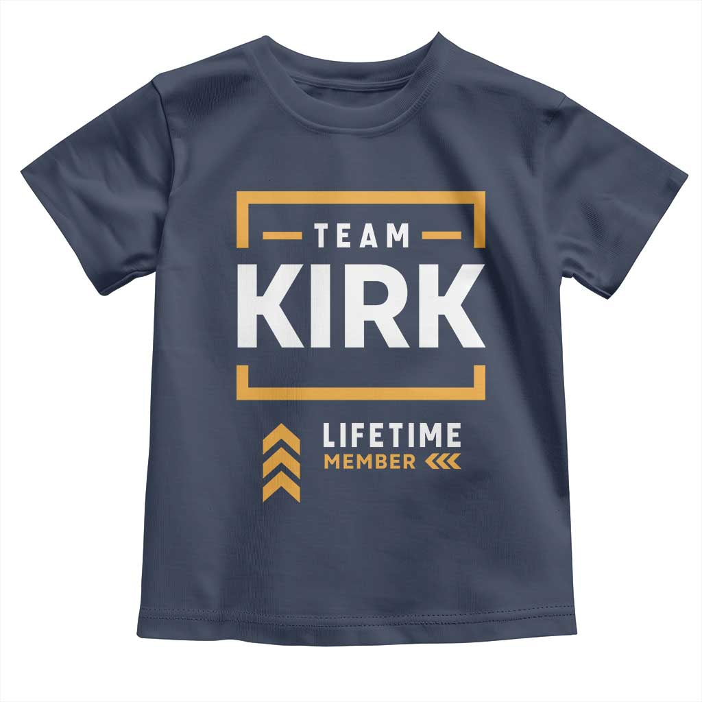 Team Kirk Lifetime Member Toddler T Shirt American True Patriot Support - Wonder Print Shop